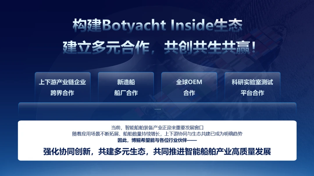 构建 Botyacht Inside 生态，建立多元合作，共创共生共赢